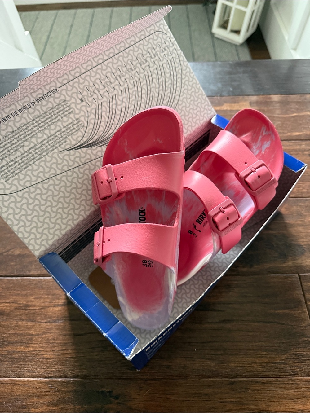 Birkenstock Two-Buckle Slide Sandals in Pink